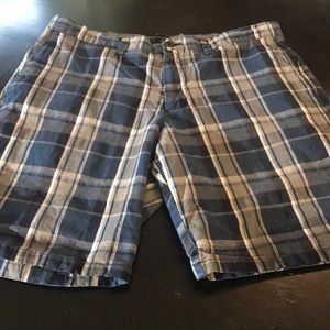 Men’s Blue Plaid 34 Banana Republic Shorts 🌟